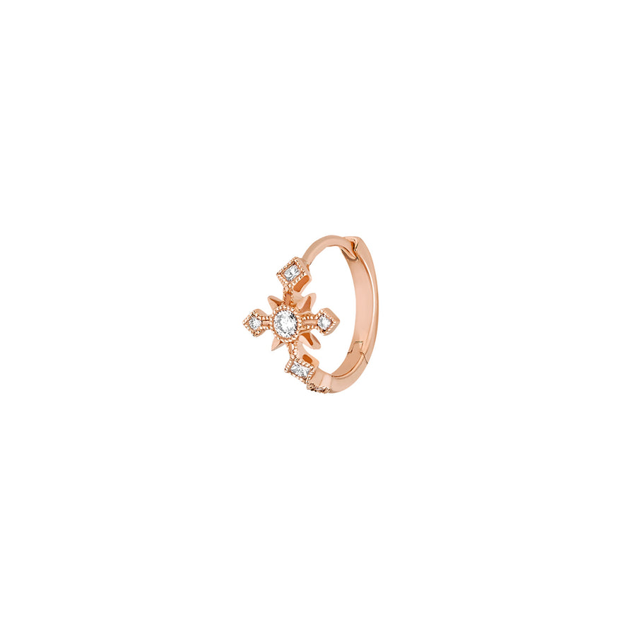 Stone Paris Glory Diamond Tiny Hoop - Rose Gold - Earrings - Broken English Jewelry
