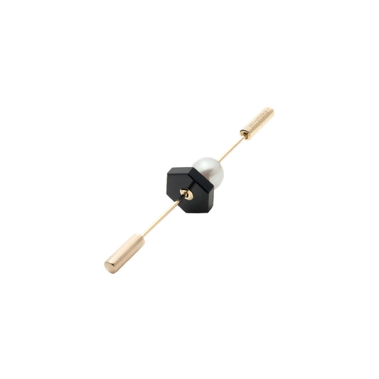 Spear Onyx Earring - Yellow Gold - Main Img