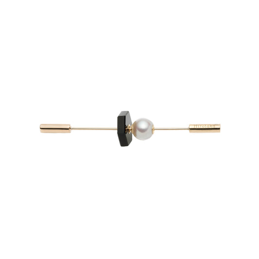 Spear Onyx Earring - Yellow Gold