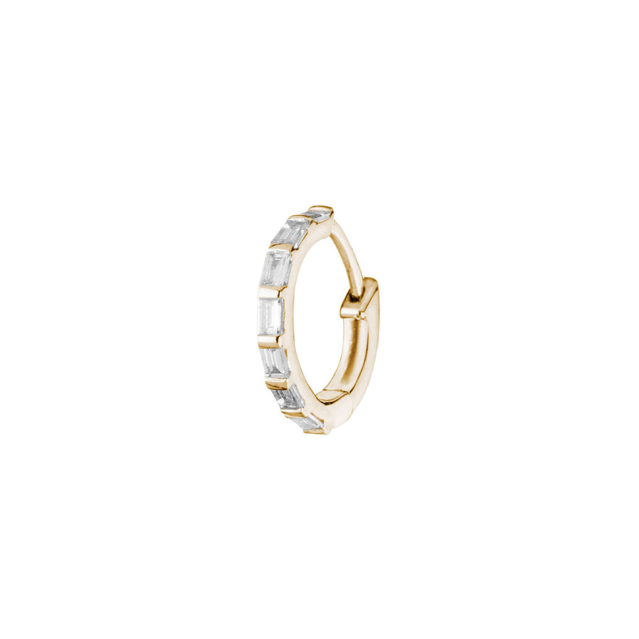 Stone Paris Tiny Baguette Hoop - Broken English Jewelry