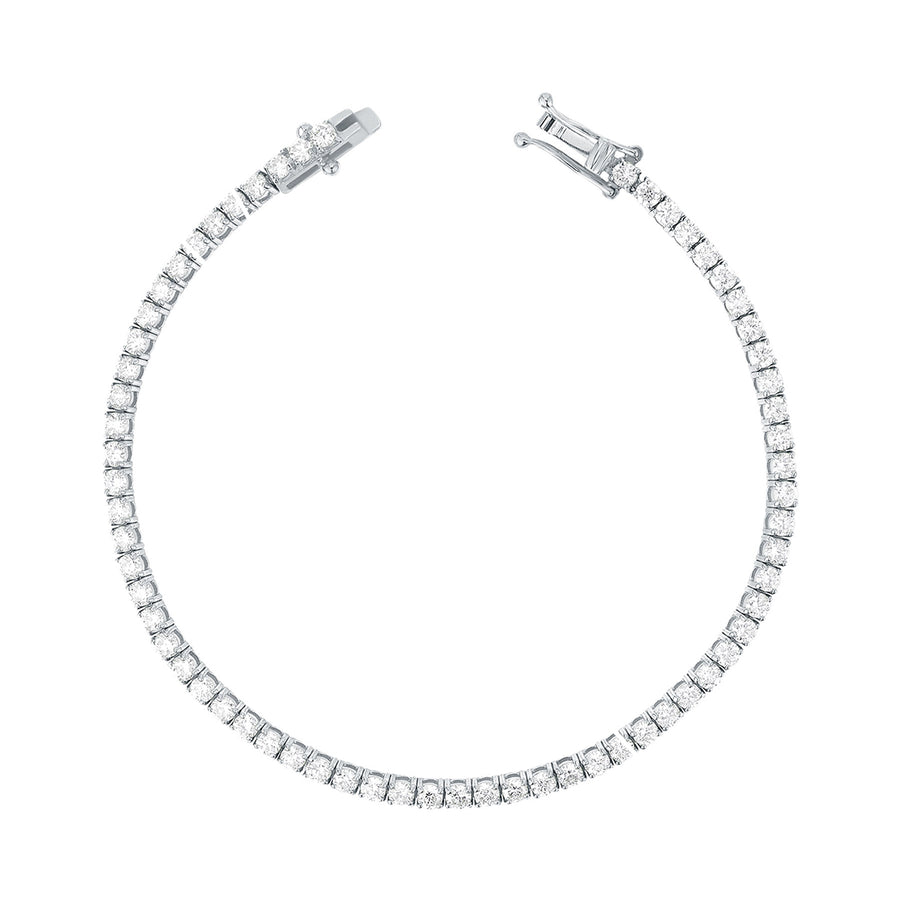 Carbon & Hyde Tennis Bracelet - White Gold - Bracelets - Broken English Jewelry