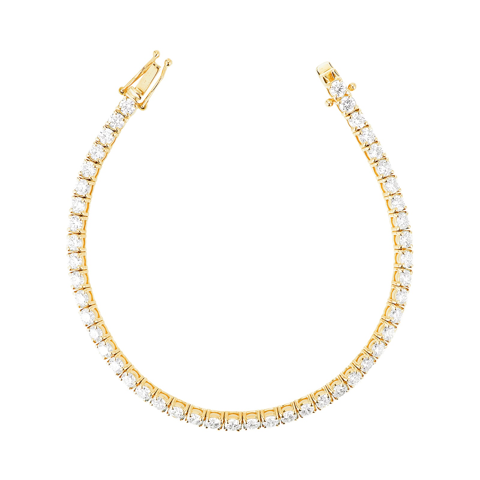 Carbon & Hyde Large Tennis Bracelet - Yellow Gold - Bracelets - Broken English Jewelry