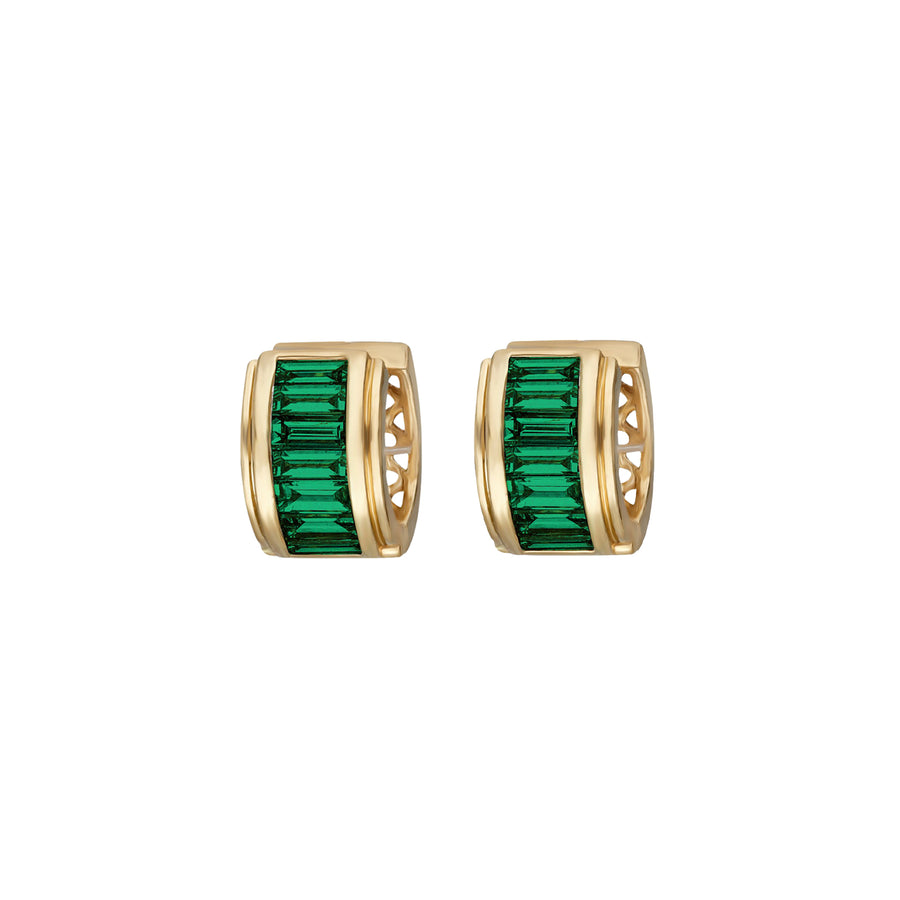 Moksh Paro Simple Earrings - Emerald - Earrings - Broken English Jewelry