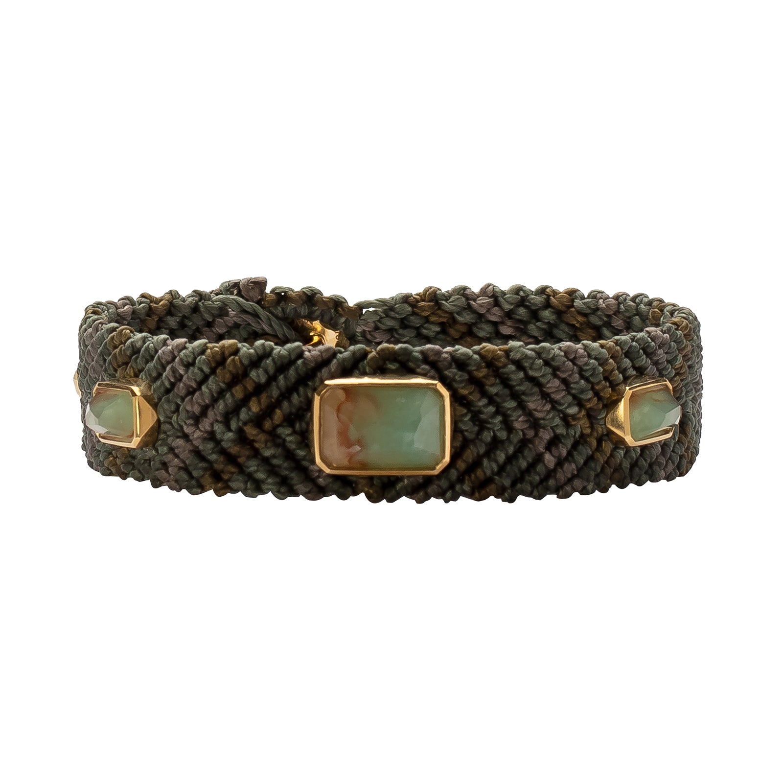 Maqé 15mm Army Bracelet - Aquaprase - Bracelets - Broken English Jewelry