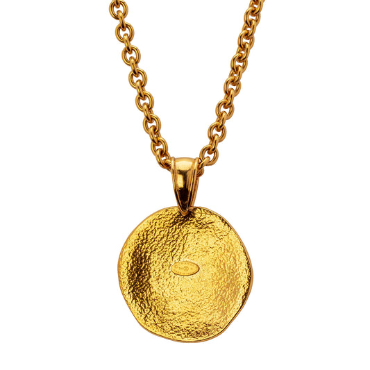 Chanel Freeform Logo Disk Pendant Necklace
