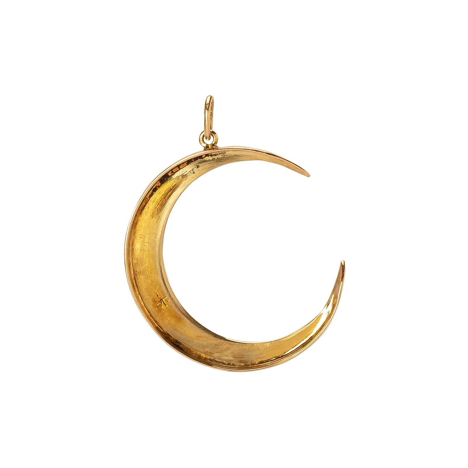 Antique & Vintage Jewelry Graduated Pearl Crescent New Moon Pendant - Charms & Pendants - Broken English Jewelry