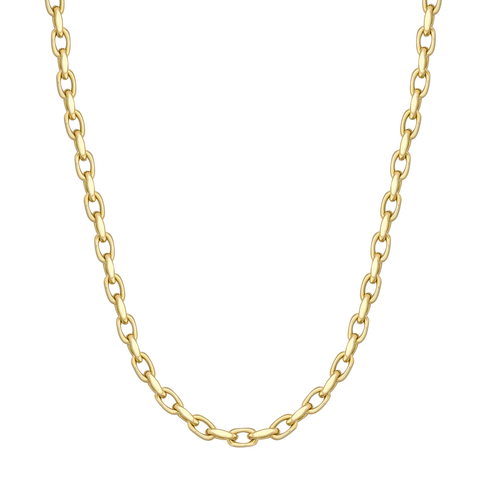 VRAM Short Graduated Oval Lynk Chain - 16" - Necklaces - Broken English Jewelry