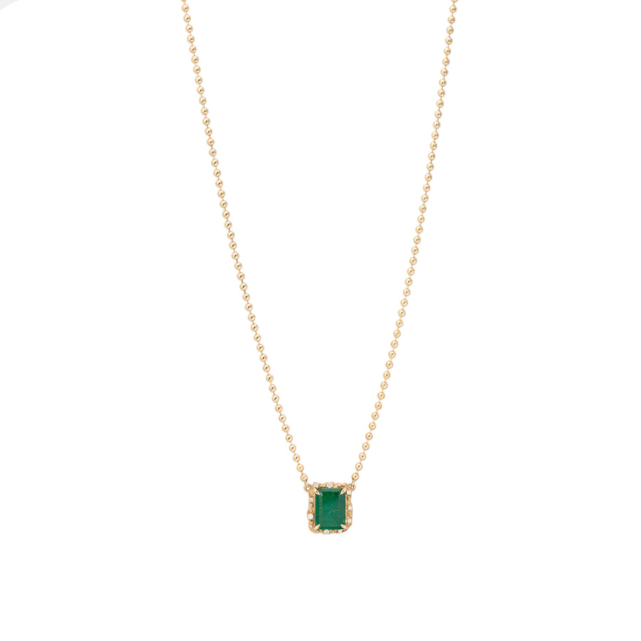 BaYou with Love North South Emerald and Diamond Water Necklace - Necklaces - Broken English Jewelry