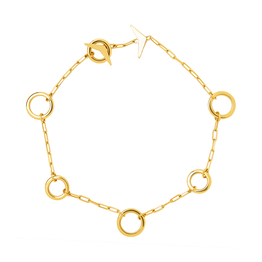Ara Vartanian Circle Link Anklet - Bracelets - Broken English Jewelry
