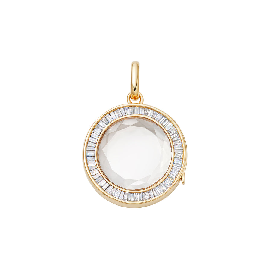 Loquet Baguette Diamond Locket - Yellow Gold - Charms & Pendants - Broken English Jewelry