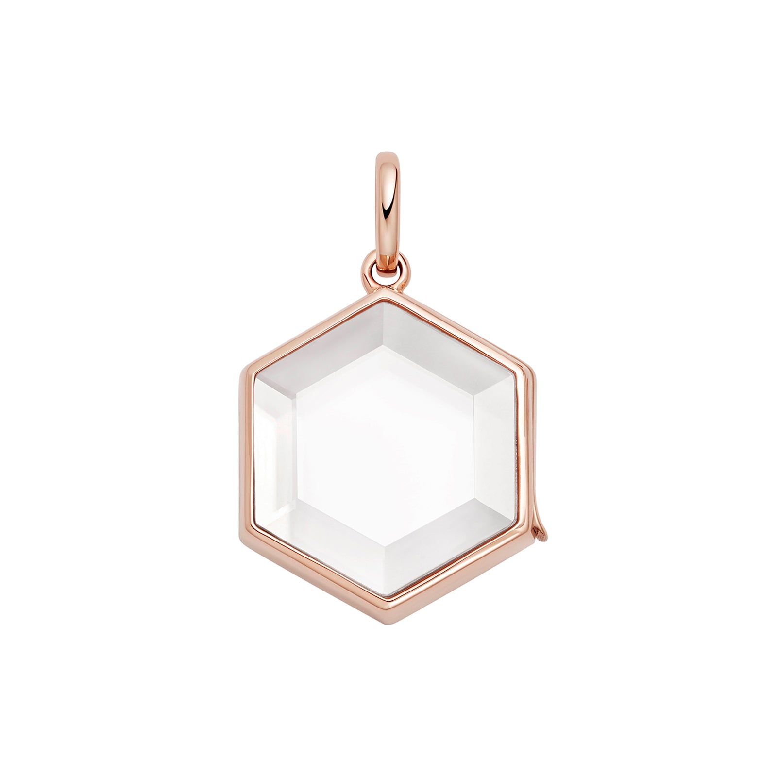 Loquet Hexagon Locket - Rose Gold - Charms & Pendants - Broken English Jewelry