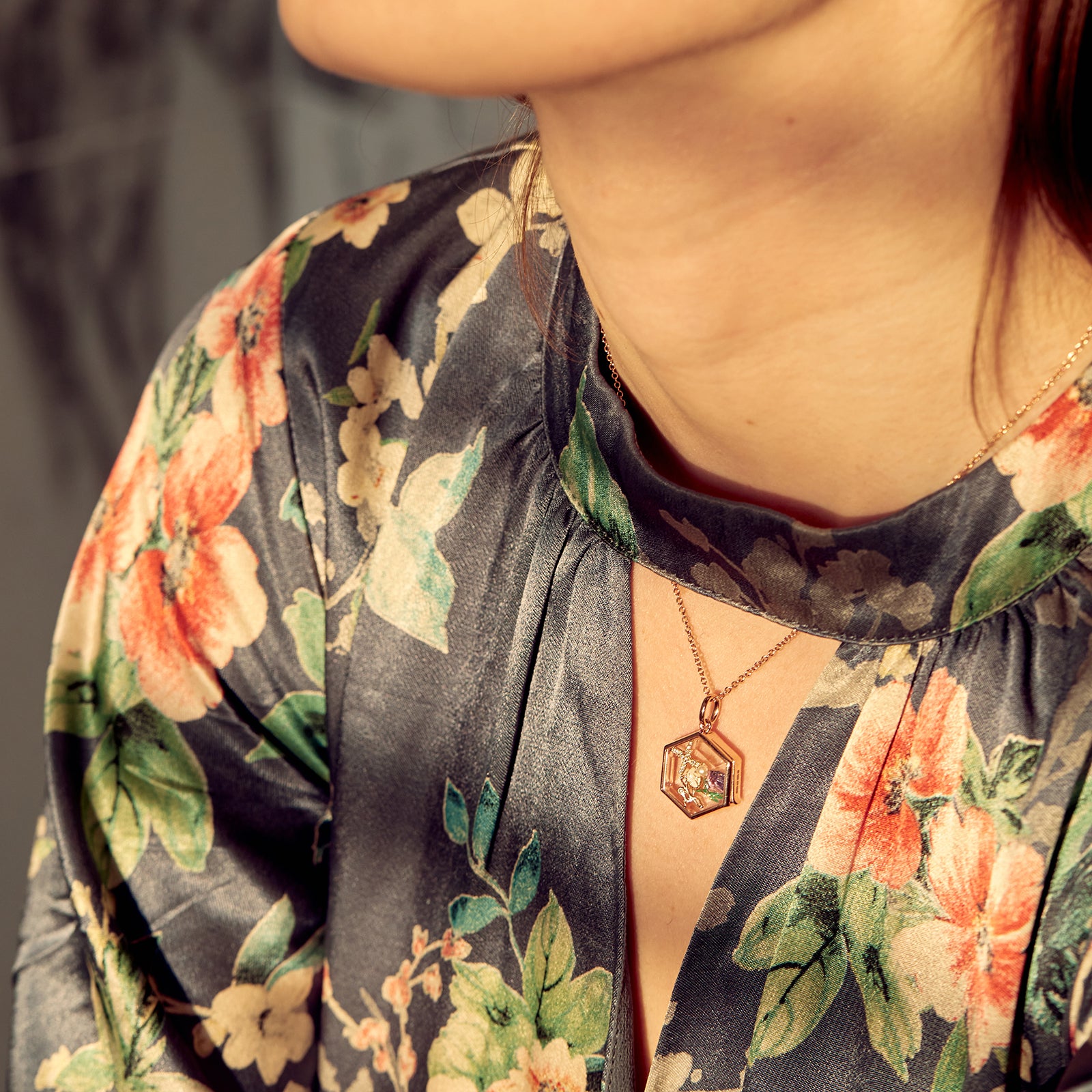 Loquet Hexagon Locket - Rose Gold - Charms & Pendants - Broken English Jewelry