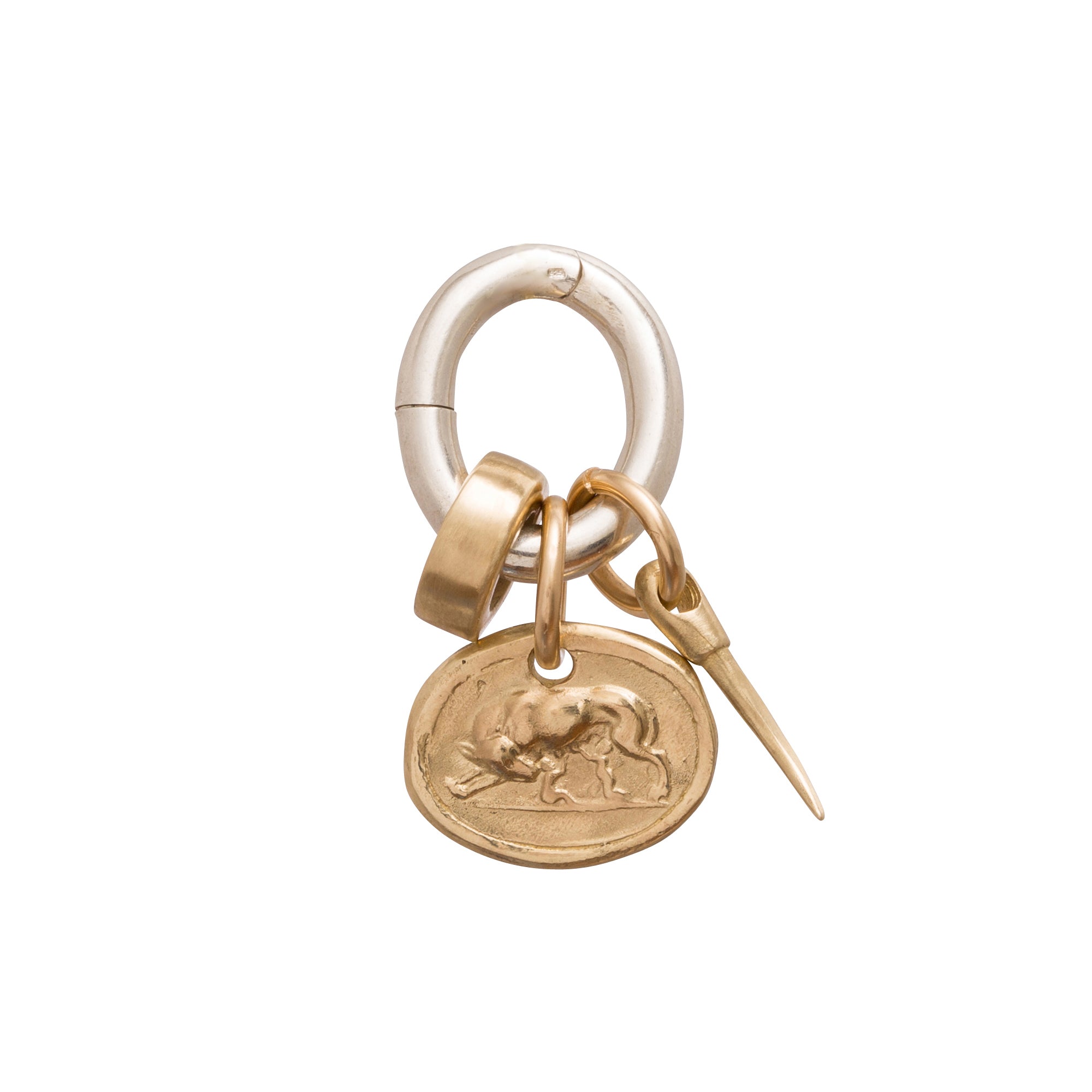 James Colarusso Romulus & Remus Pendant - Yellow Gold - Broken English Jewelry