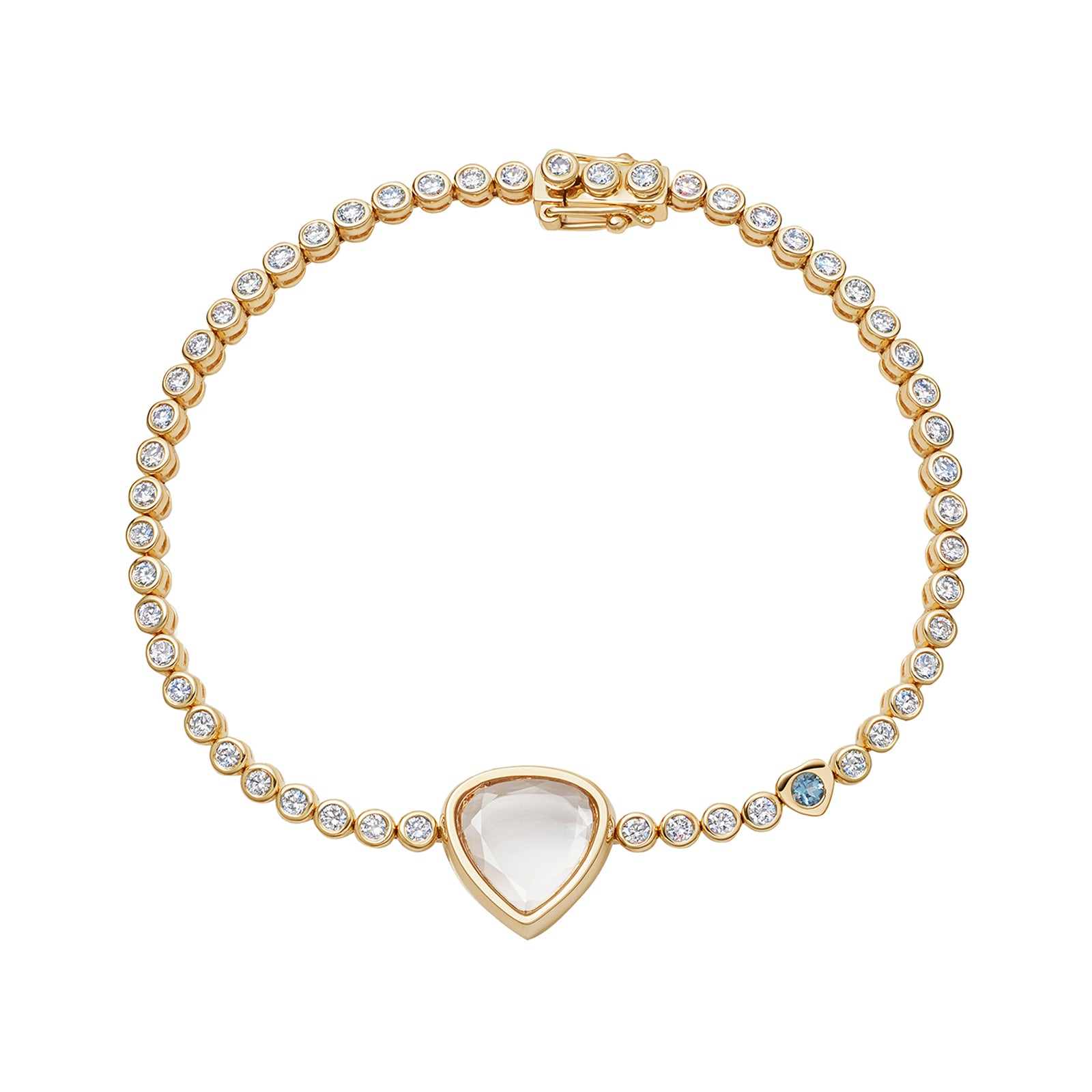 Loquet Something Blue Aquamarine & Diamond Bracelet - Bracelets - Broken English Jewelry