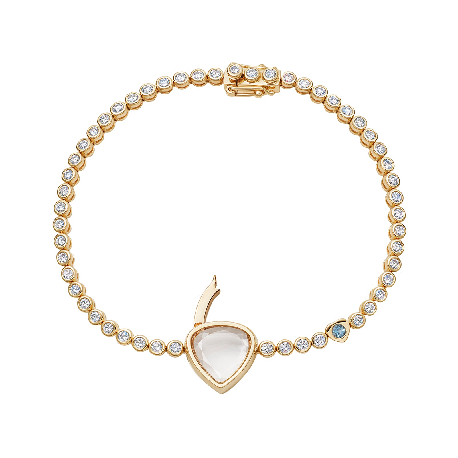 Loquet Something Blue Aquamarine & Diamond Bracelet - Bracelets - Broken English Jewelry