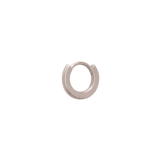 Solid Gold Huggie 5mm - White Gold - Main Img