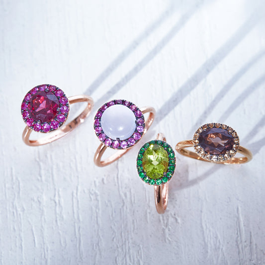 Non Diamond Gemstone Engagement Rings featuring Rosa de la Cruz for Broken English Jewelry
