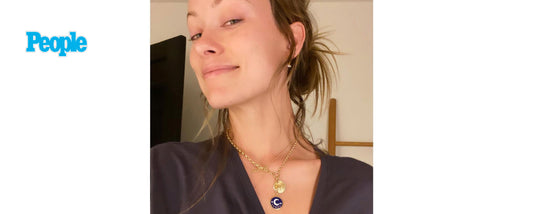 Olivia Wilde wearing Foundre pendant