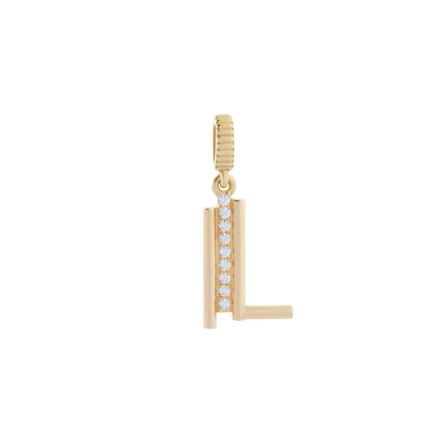 Alpha Edge Letter "L" Charm