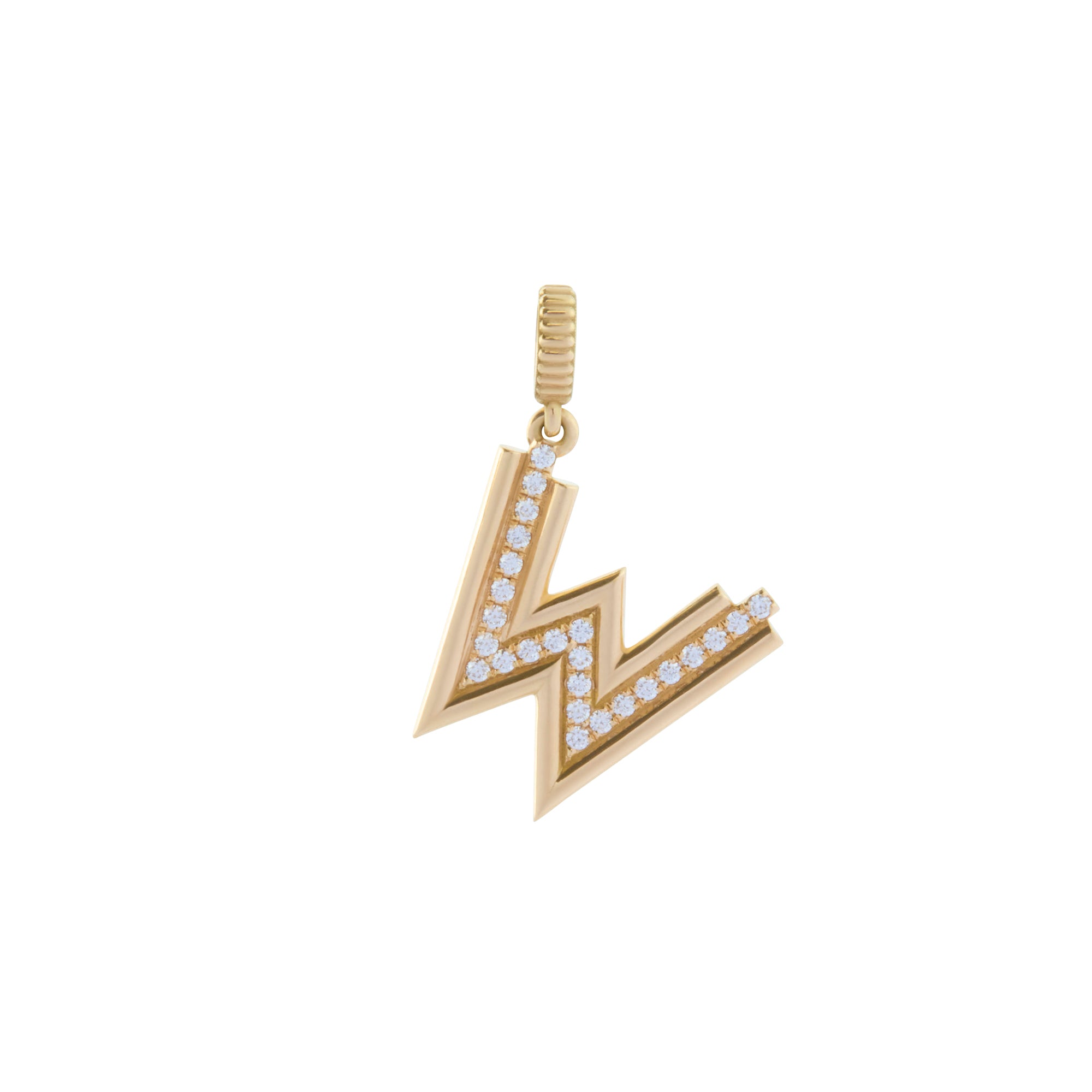 Alpha Edge Letter "W" Charm