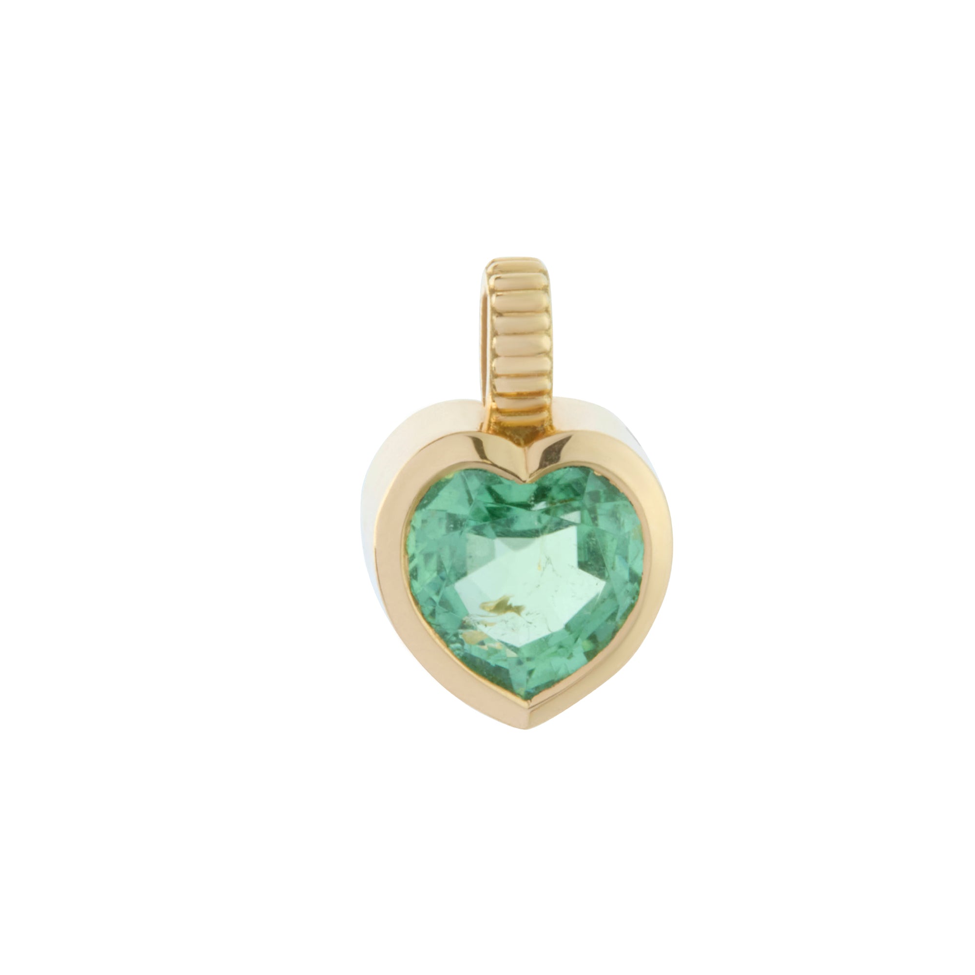 Green Tourmaline Coup De Coeur Heart Charm