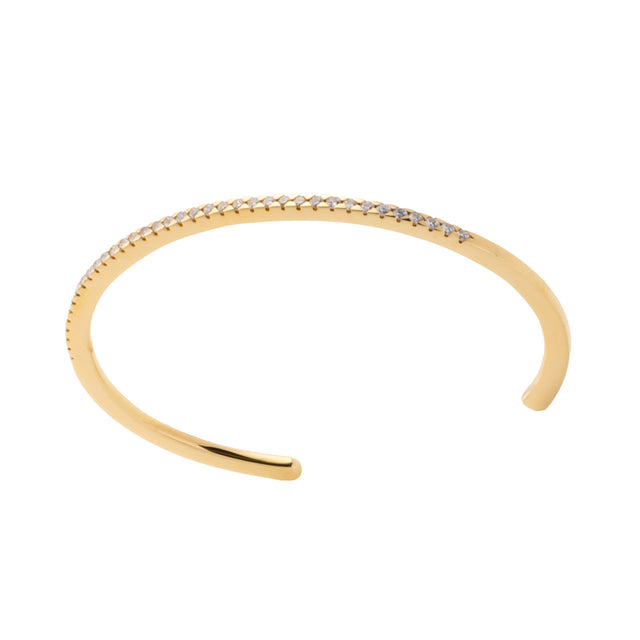 Hirotaka Large Shark Teeth Diamond Bangle - Bracelets - Broken English Jewelry front view