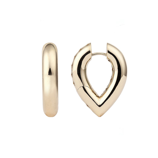 Big Drop Link Earrings - Yellow Gold - Main Img