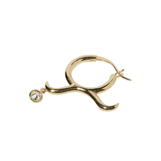 Taurus Zodiac Earring - Yellow Gold