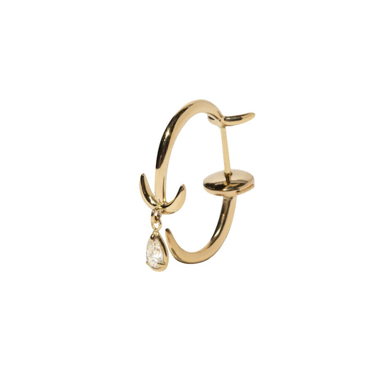 Sagittarius Diamond Zodiac Earring - Yellow Gold - Main Img