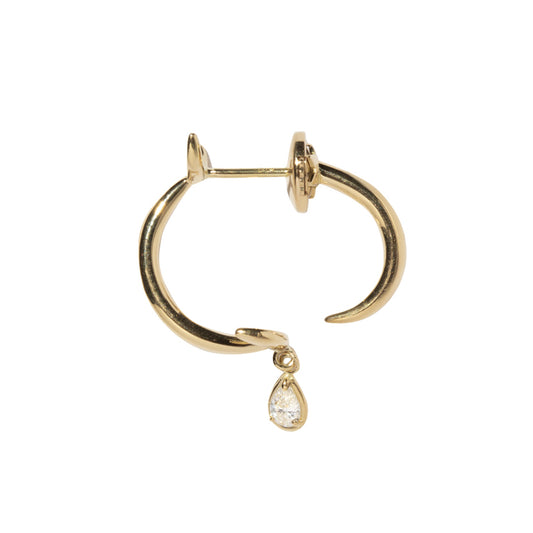 Sagittarius Diamond Zodiac Earring - Yellow Gold