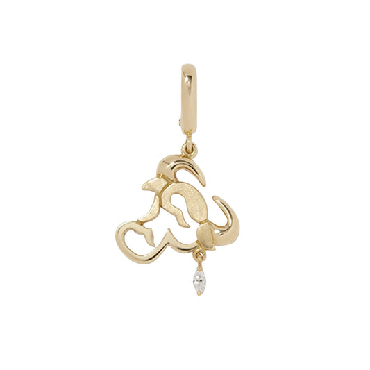 Taurus Diamond Zodiac Charm - Yellow Gold - Main Img