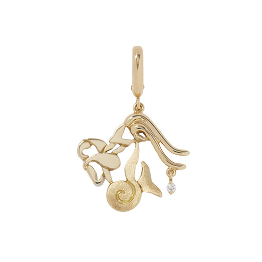 Capricorn Diamond Zodiac Charm - Yellow Gold - Main Img