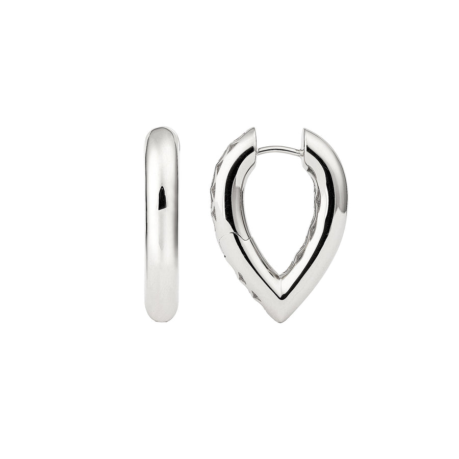 Engelbert Medium Drop Link Earrings - White Gold - Earrings - Broken English Jewelry