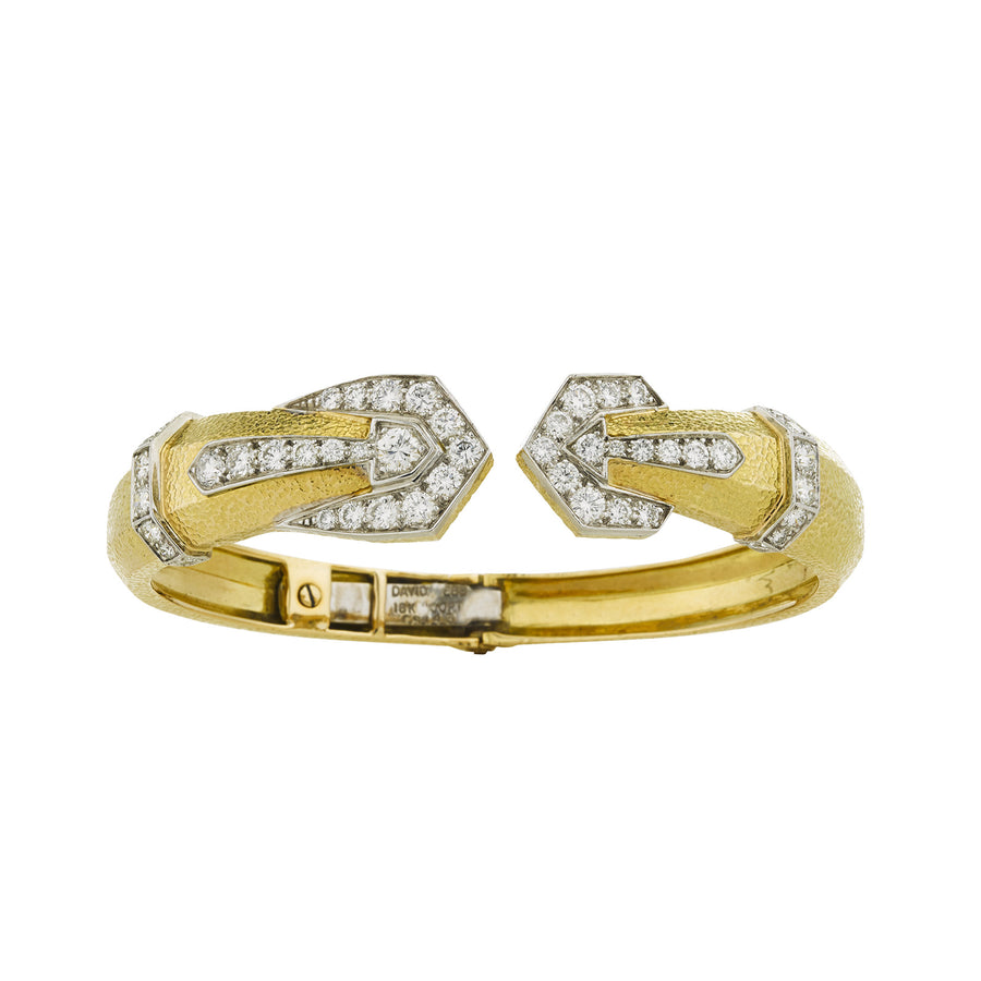 David Webb Park Avenue Deco Cuff - Bracelets - Broken English Jewelry