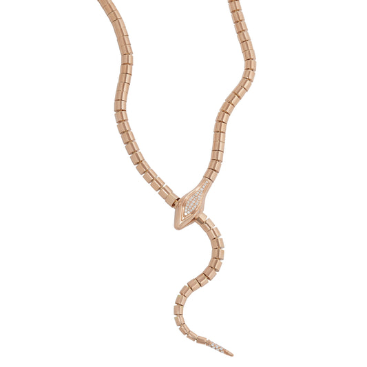 Snake Lariat Wrap Around Necklace - Main Img