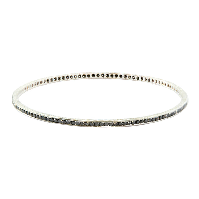 Black Diamond Channel Set Bangle