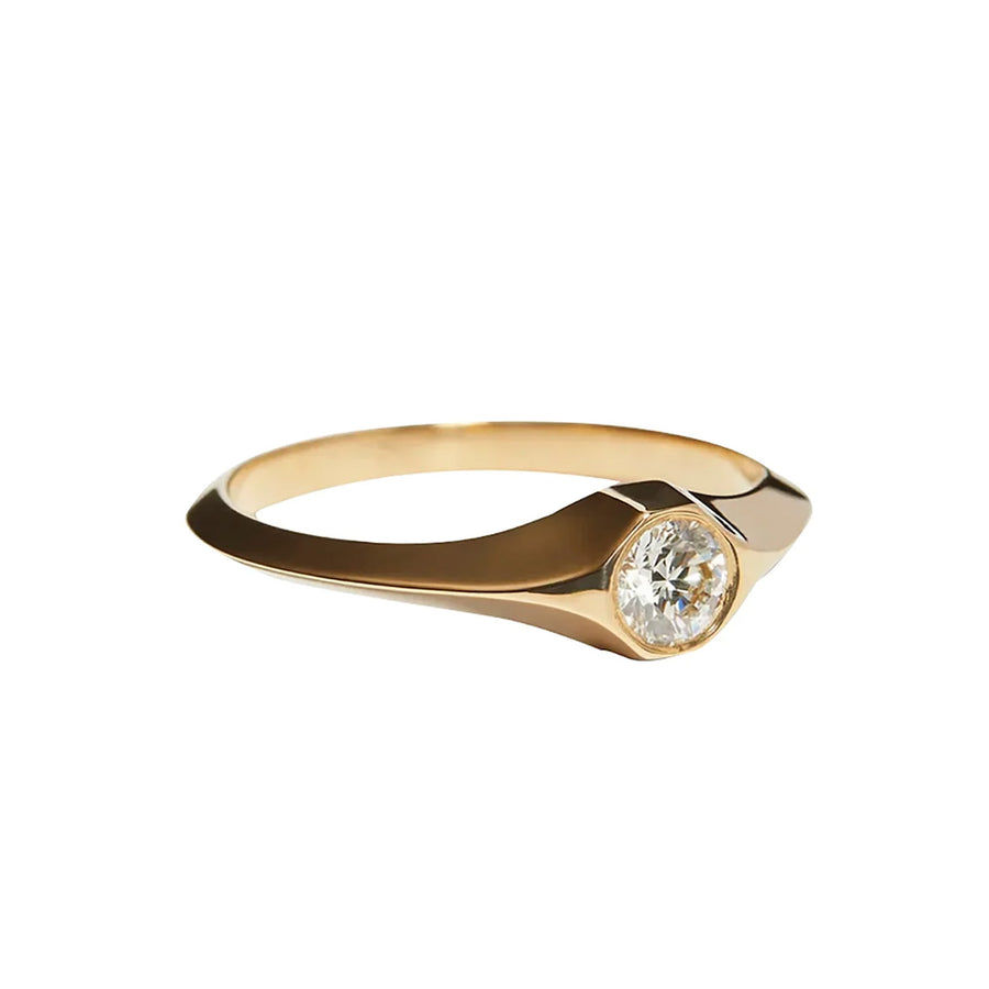 WWAKE Solo Signet I Ring - Rings - Broken English Jewelry side view