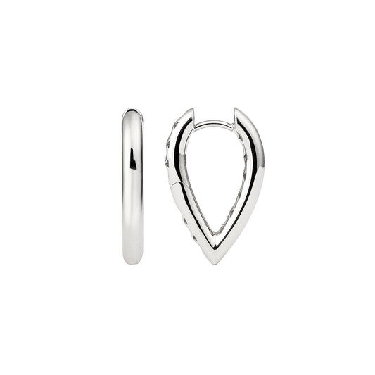 Small Drop Link Earrings - White Gold - Main Img