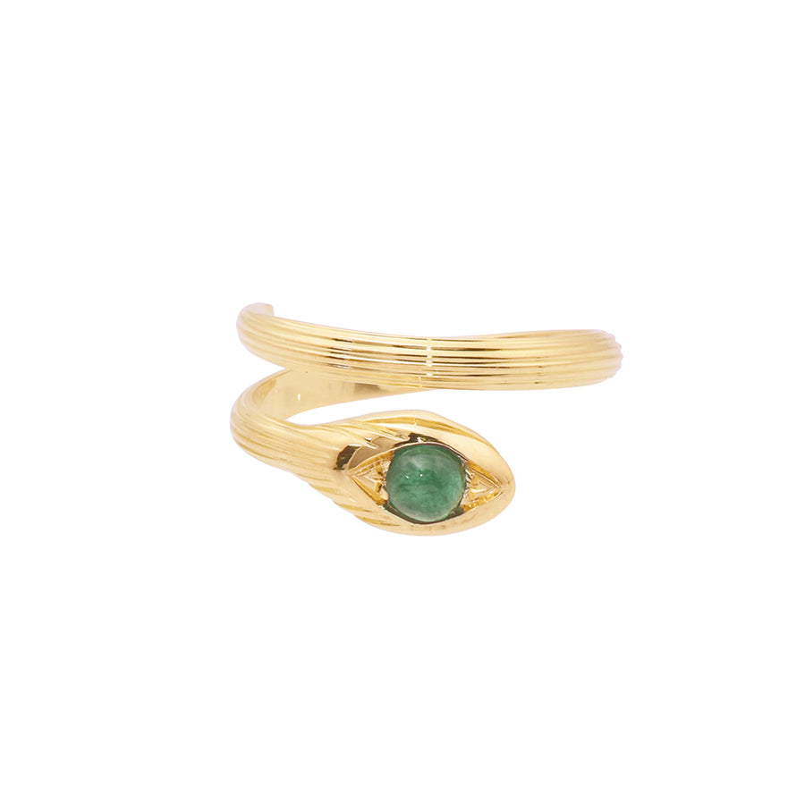 Snake Ring - Emerald