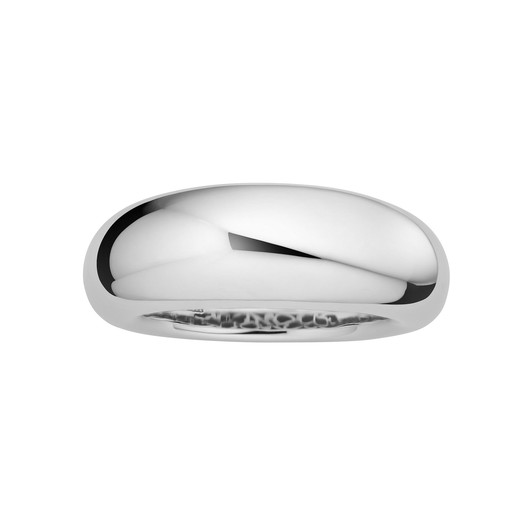Big NY 66 Dome Ring in 18K White Gold