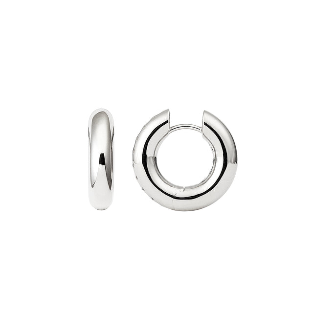 Medium Absolute Creoles in 18K White Gold