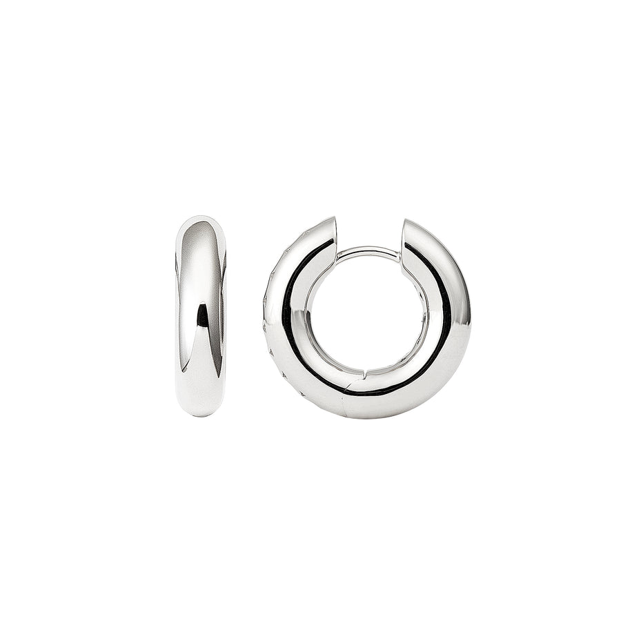 Medium Absolute Creoles in 18K White Gold