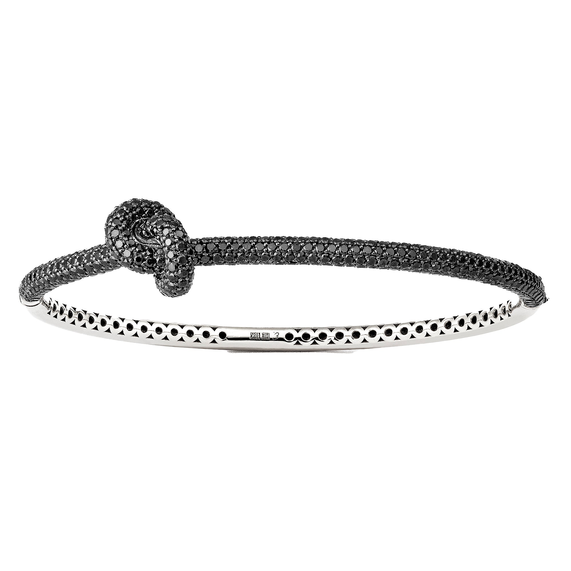 Legacy Knot Pave Black Diamond Bangle