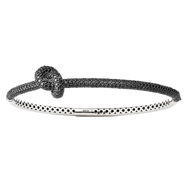 Legacy Knot Pave Black Diamond Bangle