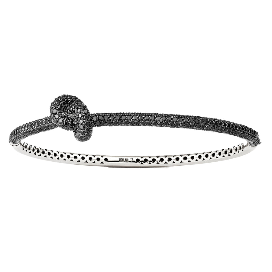 Legacy Knot Pave Black Diamond Bangle