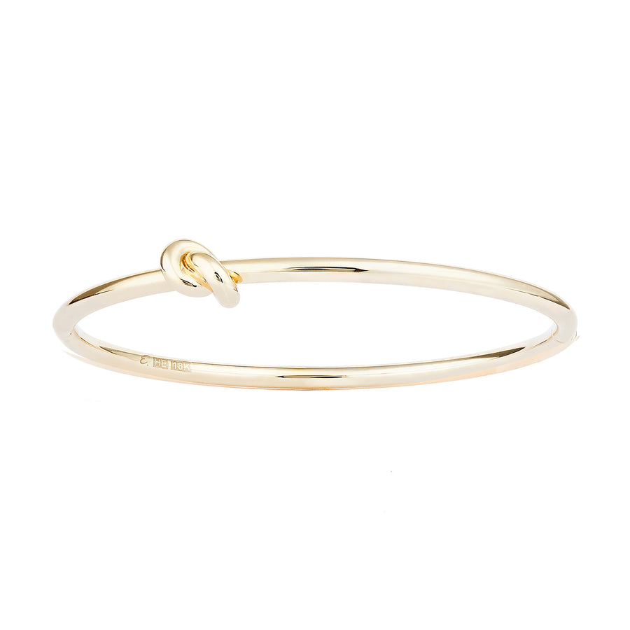 Engelbert The Small Legacy Knot Bangle - Yellow Gold- Broken English Jewelry front view