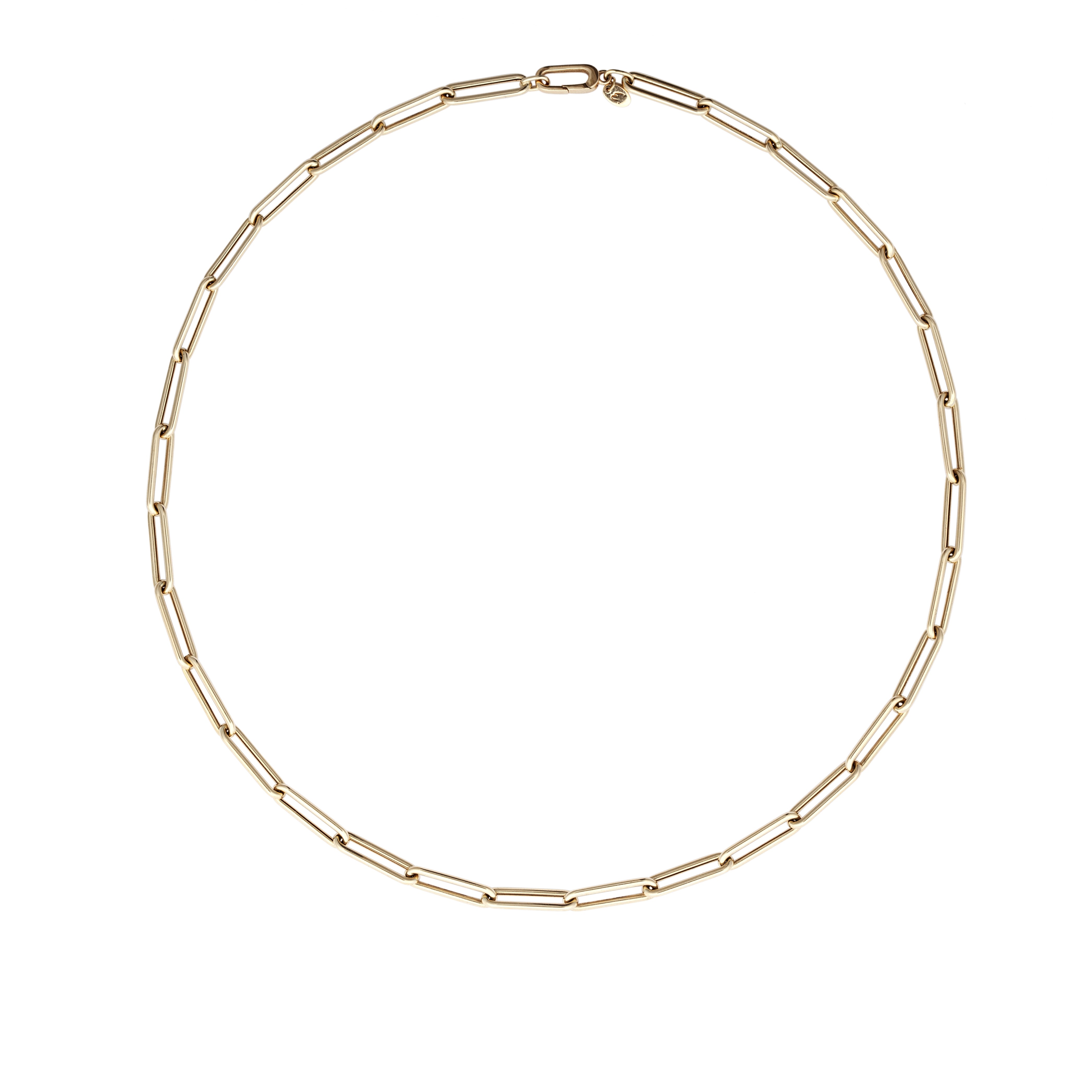 Charm Link Chain Necklace in 18K Yellow Gold