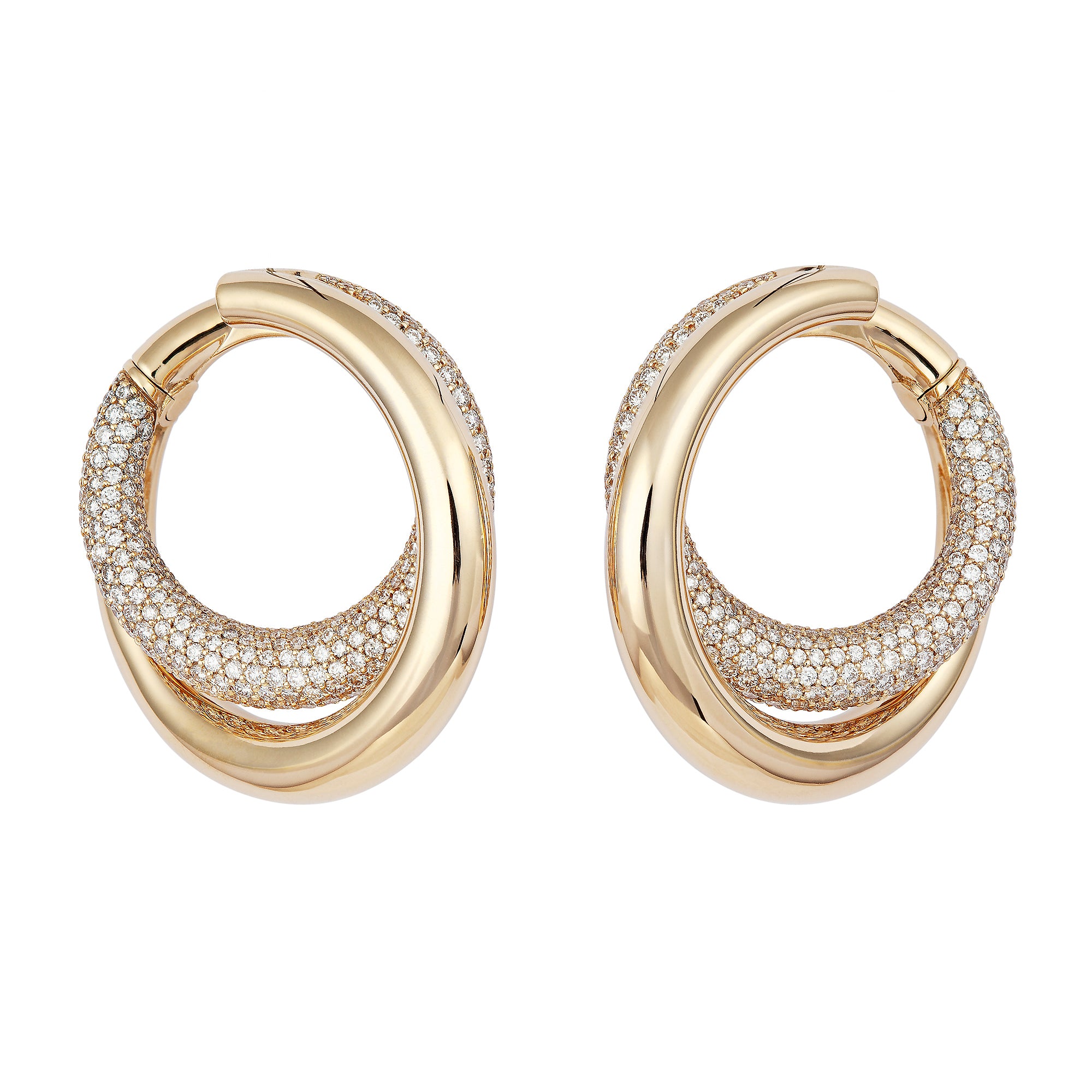 Big Infinity Loop Diamond Earrings