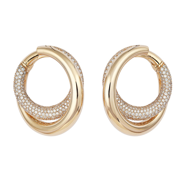 Big Infinity Loop Diamond Earrings