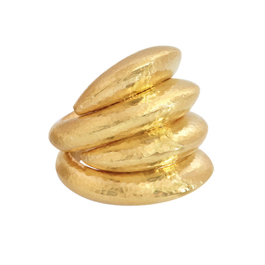 Hammered Scallop Neolithic Coil Ring - Main Img
